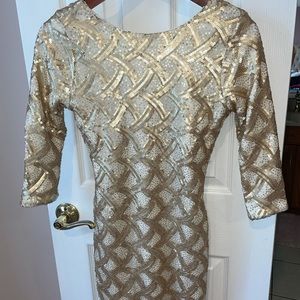 Gold dress